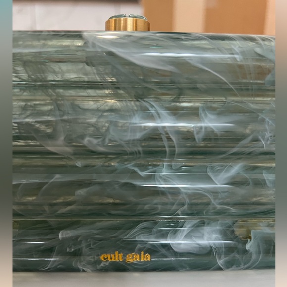 cult gaia Swirled Seafoam Green Acrylic Clutch - Picture 2 of 5